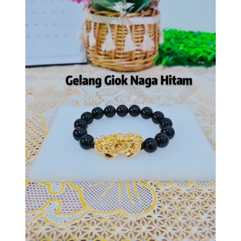 Gelang Giok Naga haitam asli
