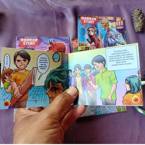Komik Horor Anak Buku Cerita Hantu Mainan Jadul 90An Mini 9X7