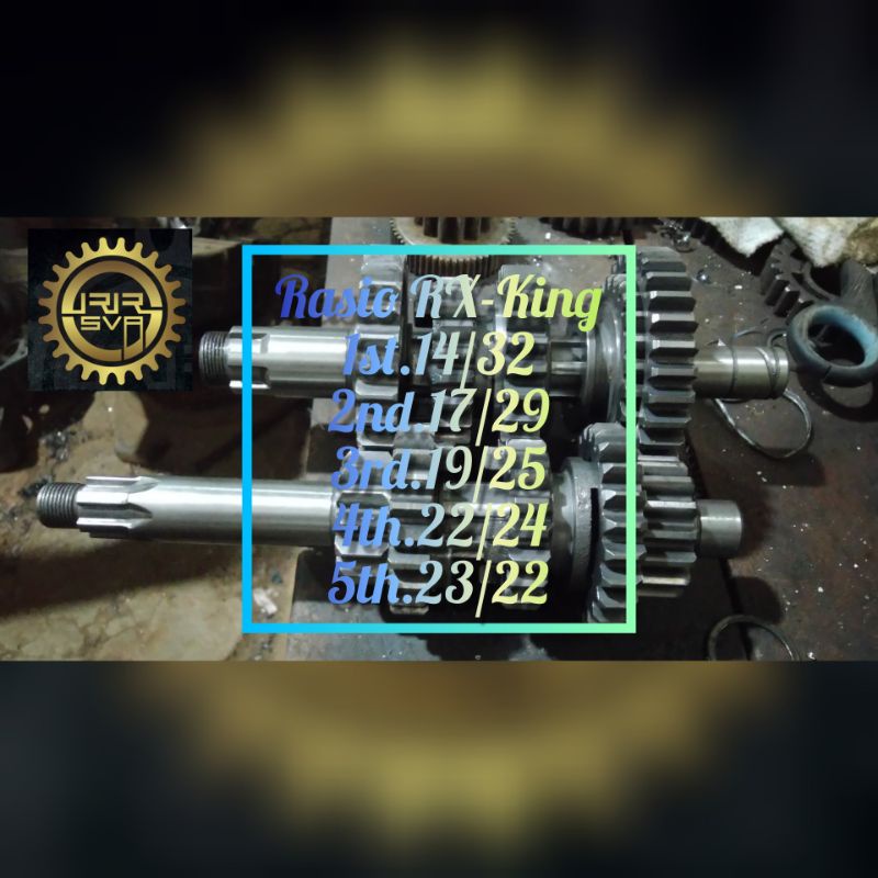 Rasio Racing RX King RX-100 RX-K Racing Road Race & Drag Matic dan Non Matic Ukuran Gigi 1st.14/32; 
