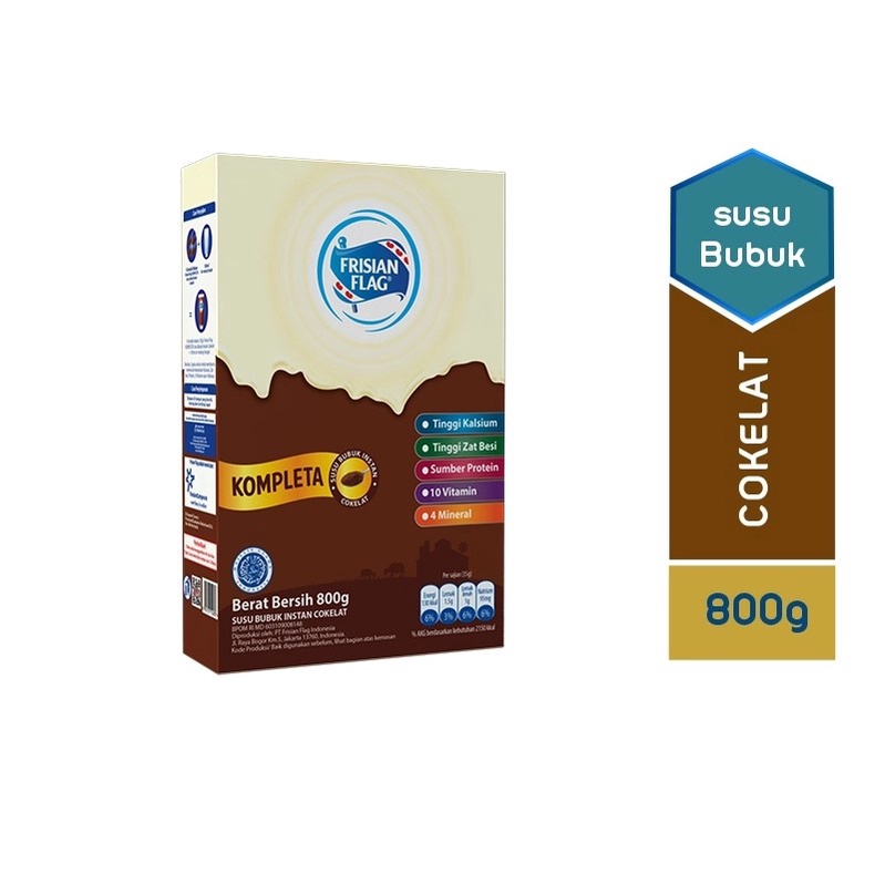 

Frisian Flag Susu Bubuk Instant Kompleta Chocolate 800G