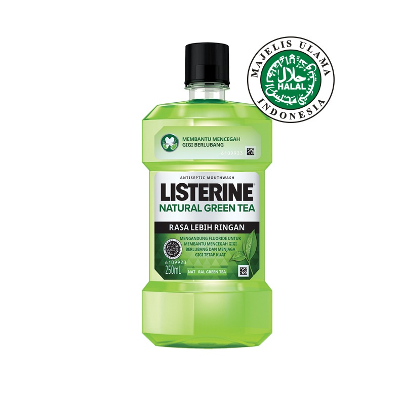 LISTERINE 250 ML Antiseptic Mouthwash Obat Kumur Antiseptik Fresh Burst - Cool Mint - Natural Green Tea 250ml Listerin