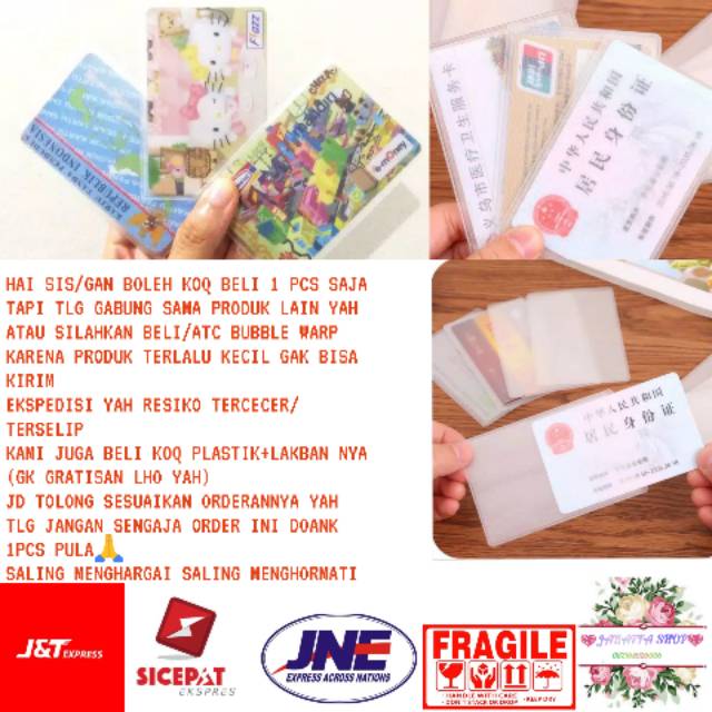 

JRA PLASTIK PENGAMAN KARTU CARD KTP ATM PLASTIK WATERPROOF CARD HOLDER