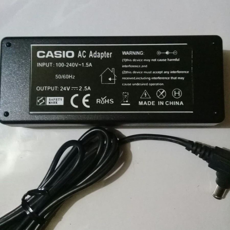 Ac adaptor CASIO 24V MZX500 MZX300 CTX-5000 Power Adapter Keyboard Casio