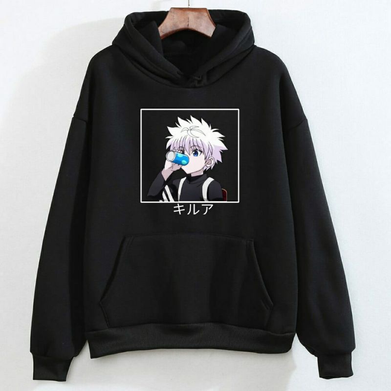 JAKET ANAK SWEATER HOODIE ANIME HUNTER X HUNTER KILLUA LAKI-LAKI PEREMPUAN HODIE SWITER ANAK COWOK C