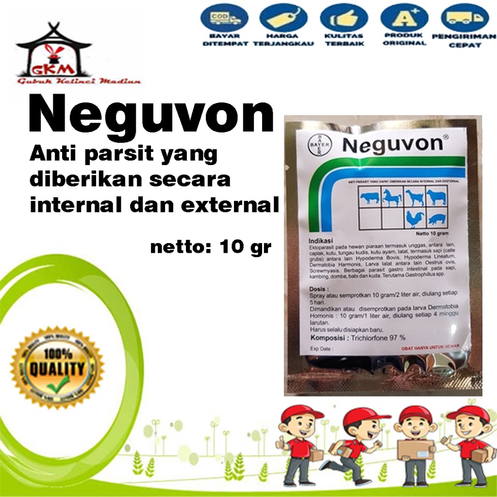 Neguvon Anti Parasit Untuk Hewan 10gr