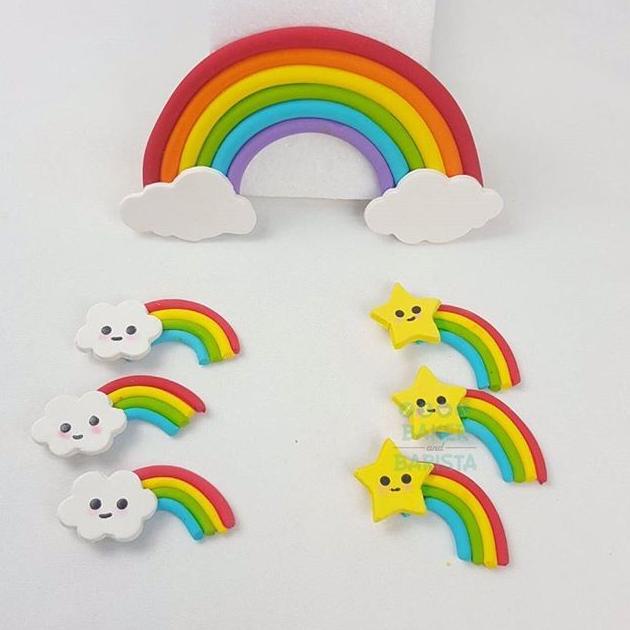 

Gumpaste Pelangi Awan / Pelangi Bintang (6pcs per pack) bakernbar99 Berkualitas