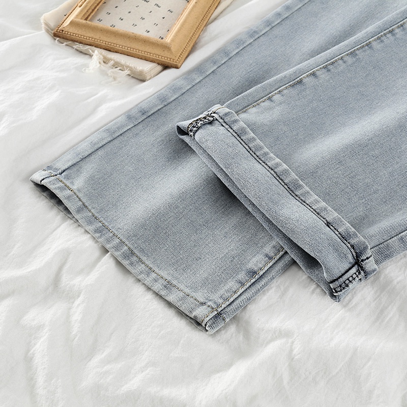 korean style new high waist longgar kulot celana jeans panjang wanita(gambar fisik)