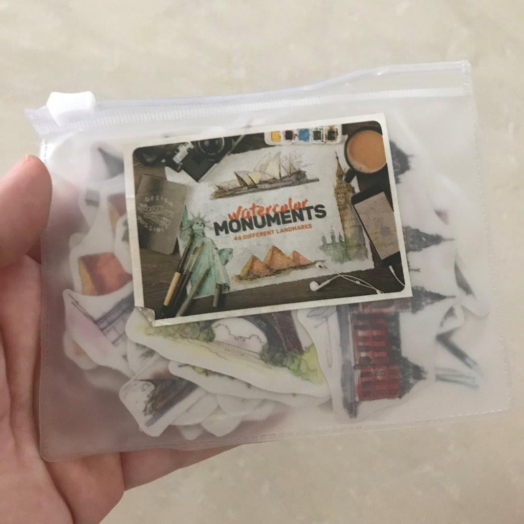 

Sticker destinasi wonders of the world sticker travelling sticker travel