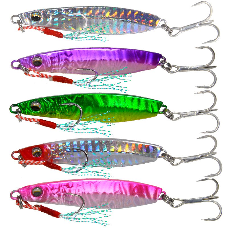 1Pcs Slow Jigging/Trolling Metal bait Fishing Lure Laser VIB Jigging Lead Metal Jig