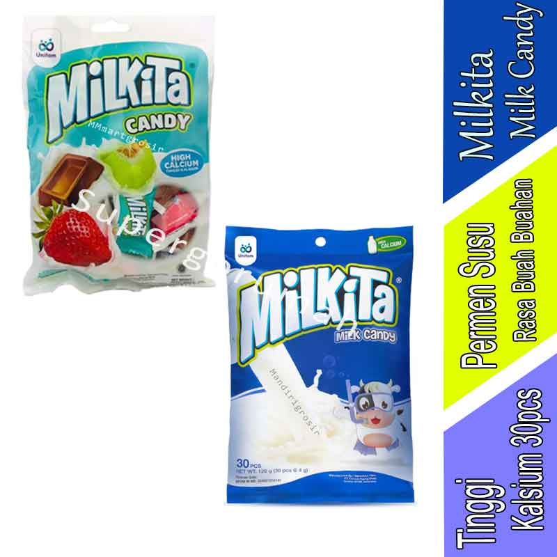 

Permen Milkita - Permen susu - tinggi kalsium - 30 pcs