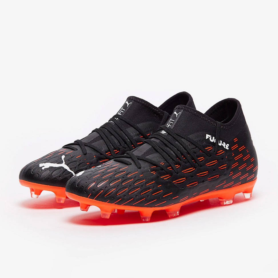 Sepatu Bola Puma Future 6.3 Netfit FG AG - Black Orange Original 106189-01 BNIB