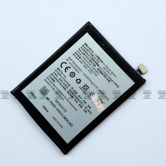 Baterai Handphone Oppo BLP605 Neo 7 A33 F1 Original OEM 100% Batre Batrai Battery BLP 605 F1 A 33 Ori