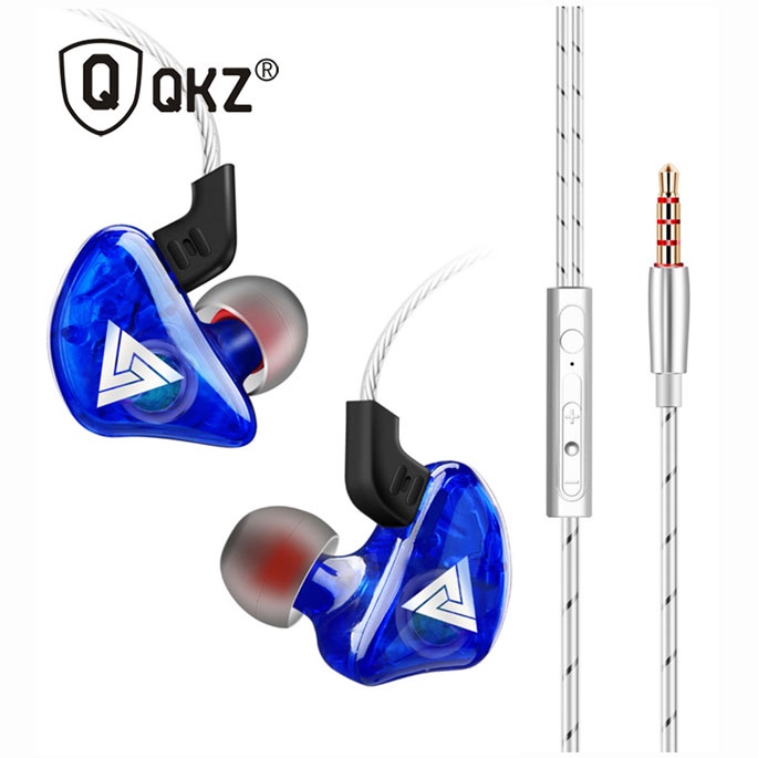 QKZ Earphone HiFi + Mic - Blue