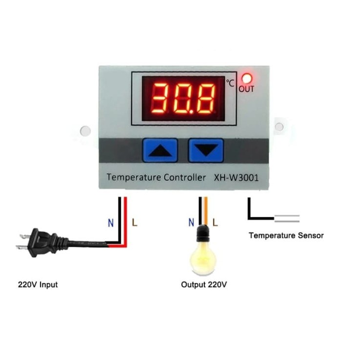 XH-W3001 Thermostat Termostat Digital Controller Kontrol Suhu W3001