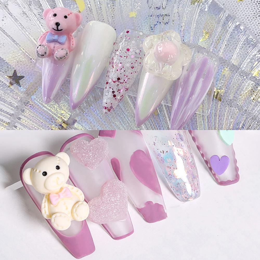 Agustina Dekorasi Nail Art 3D 13 * 18MM OrnamentscJapanese Style Resin Bear Manicure Designs