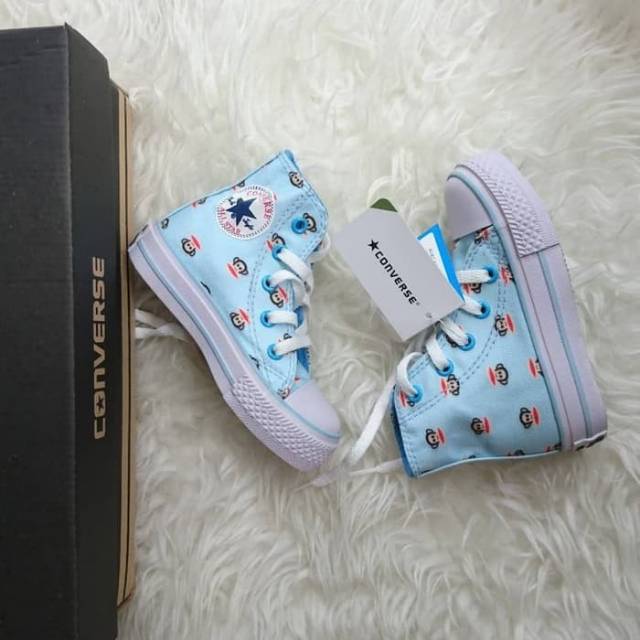 Sepatu All Star Converse Motif Paul Frank Biru