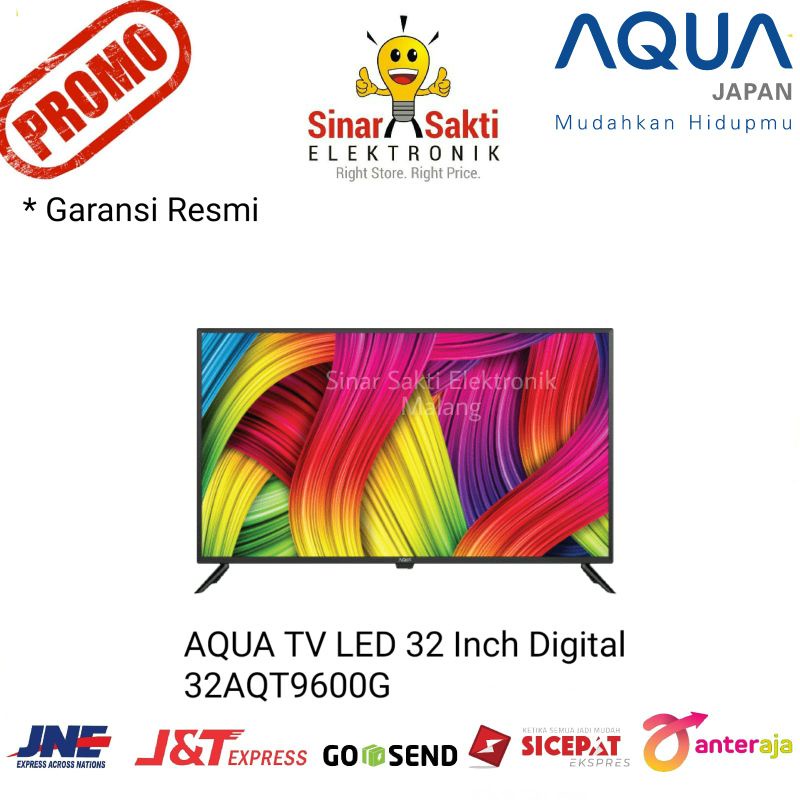 AQUA TV LED 32 Inch Digital 32AQT9600G HD Miracast 32&quot; Aqt 9600 Garansi Resmi Malang