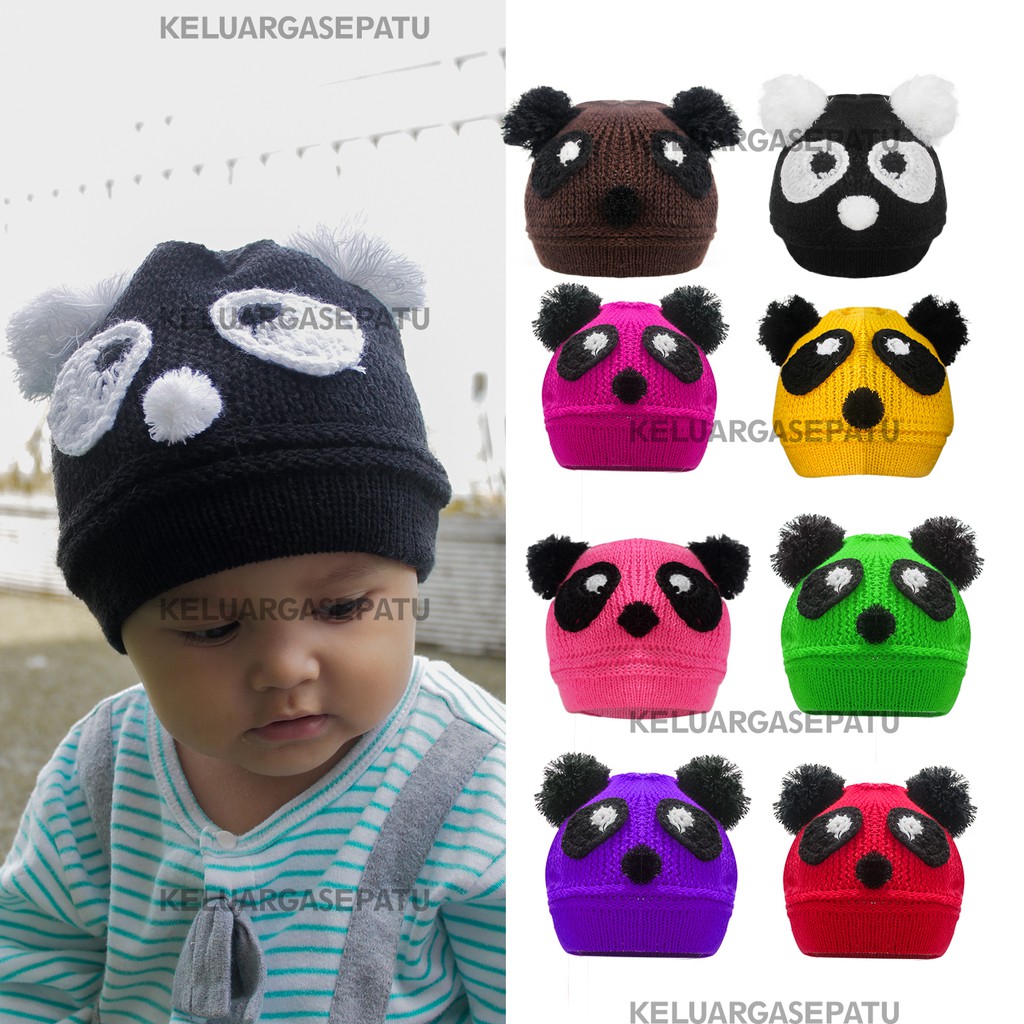 TOPI KUPLUK BAYI RAJUT TOPI BAYI LAKI LAKI KUPLUK BAYI PEREMPUAN KUPLUK BAYI RAJUT KUPLUK BAYI PANDA