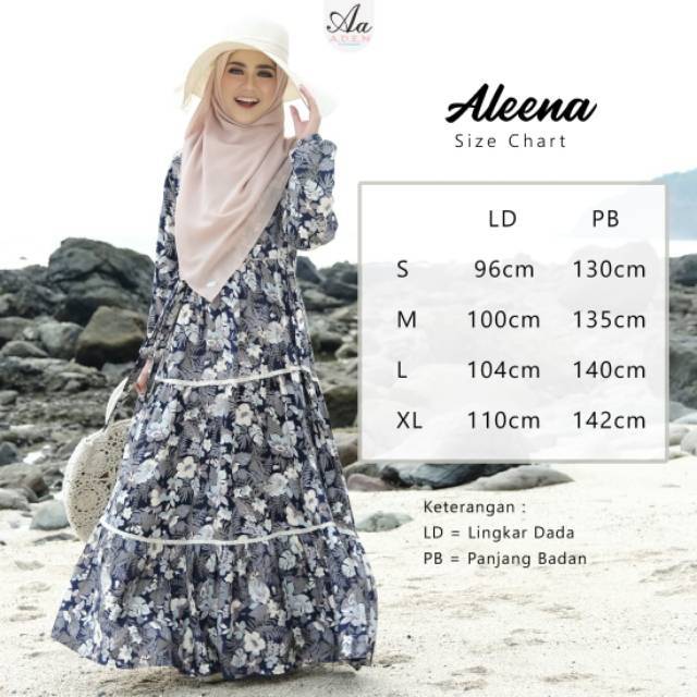 Gamis Aden Aleena Salur / Bunga ORI
