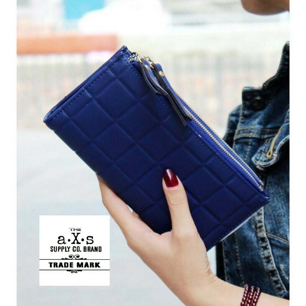 Dompet Wanita Embos Murah Bahan Taiga 20x10 Warna Fanta Navy Pink Hitam Merah Abu ( Hijau Kosong )