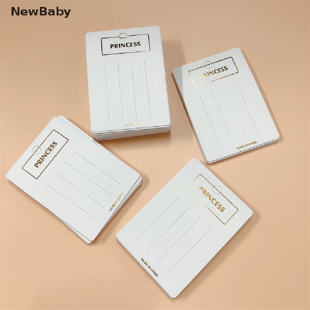 50pcs Kartu display Jepit Rambut Bayi Bentuk Awan Putih