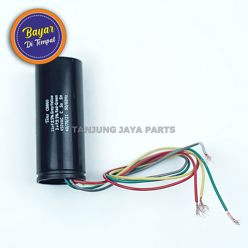 [BAYAR DITEMPAT] KAPASITOR MESIN CUCI 11 - 3 MIKRO CAPASITOR MESIN CUCI SHARP 11 + 3 MICRO