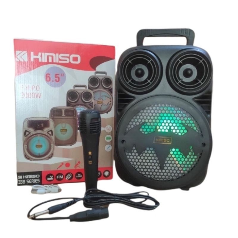 Speaker Bluetooth 3391/339 Bonus Mic 6,5Inci/Salon Aktif Portable Radio Fm/Speaker Wireless Led