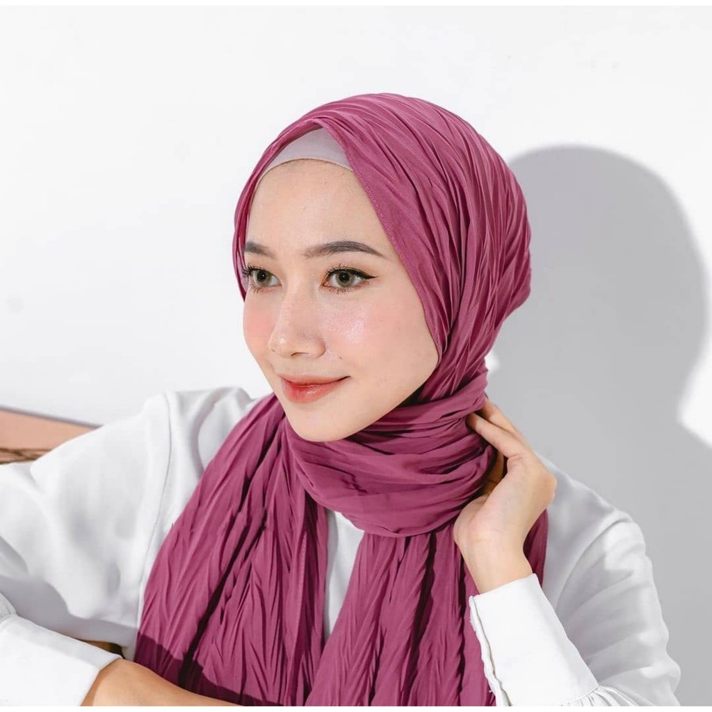 Pashmina Full Plisket Padi / Pashmina Pleats Zafron Padi