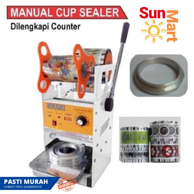 CUP SEALER GETRA ETD8S WITH COUNTER / Alat press plastik getra ETD 8S