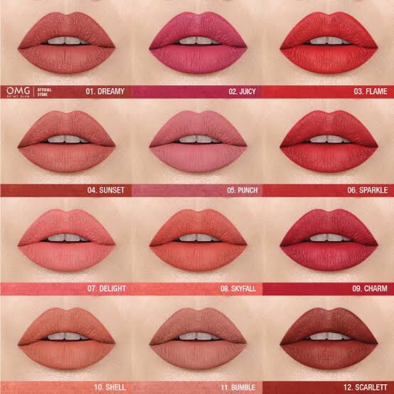 BISA COD - LIPCREAM OMG (OH! MY GLAM) ORIGINAL BPOM SANGAT RINGAN - LIPCREAM MATTE TAHAN LAMA