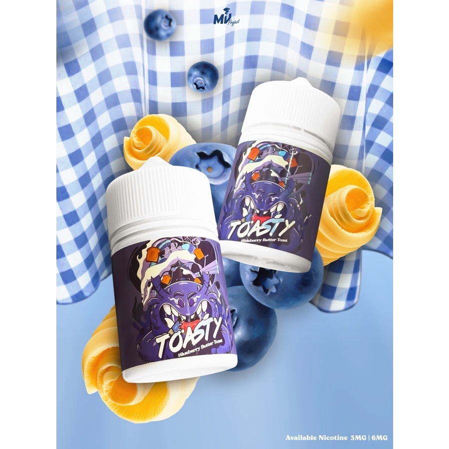 TOASTY 60ML BLUEBERRY BUTTER TOAST [100% AUTHENTIC FREEBASE LIQUID]