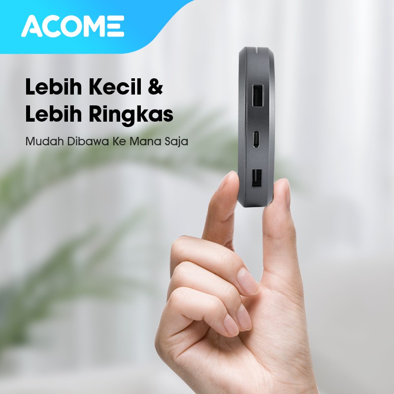 ACOME Wireless Charging QI Quick Charge 10W 4Port Garansi Resmi 1 Tahun AWC01