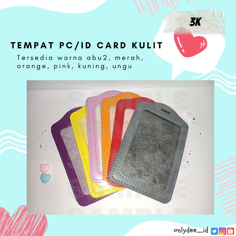 

Tempat ID Card / PC Photo card holder kulit
