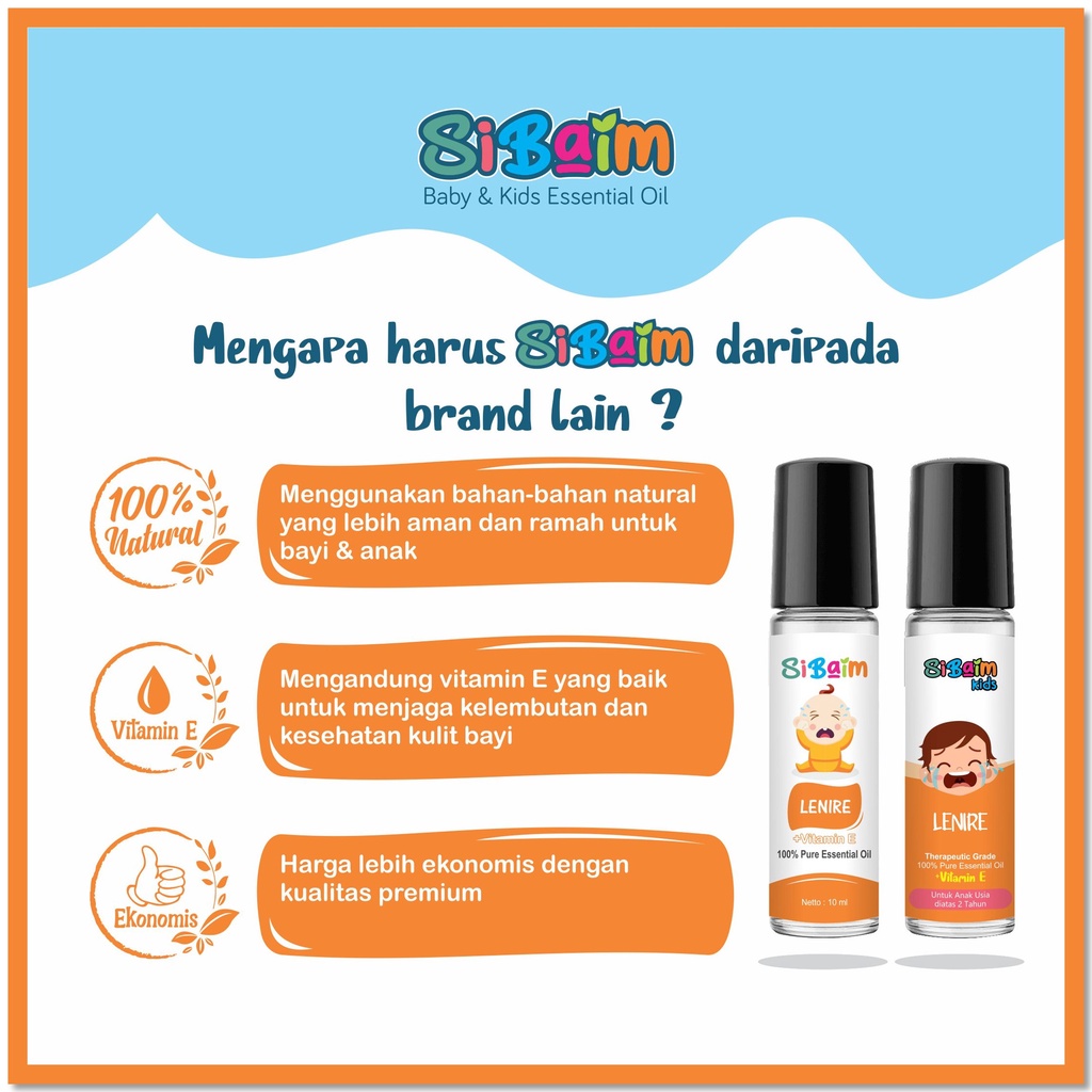 Menenangkan Bayi Rewel - SIBAIM BABY LENIRE Essential Oil 10ml by psikopediastore