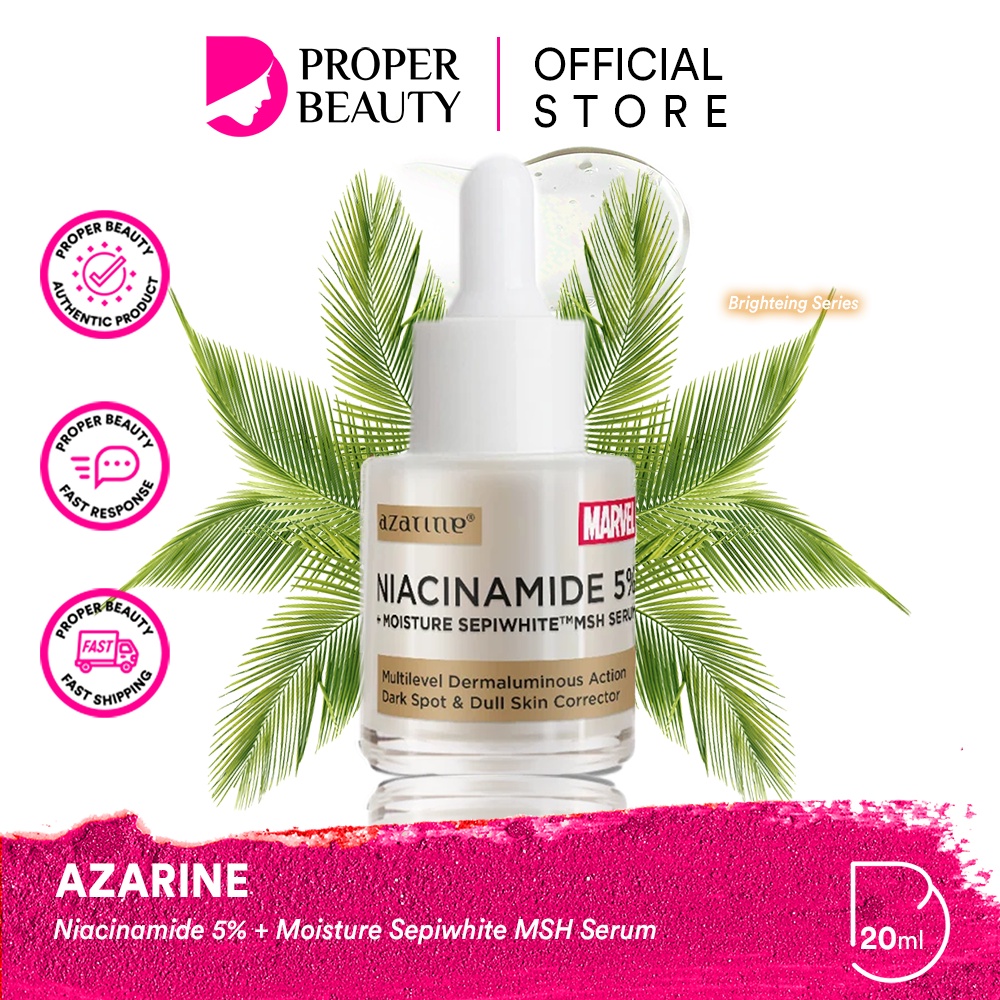 AZARINE Niacinamide 5% + Moisture Sepiwhite MSH Serum Indonesia / Brightening Series 20ml / Mencerah