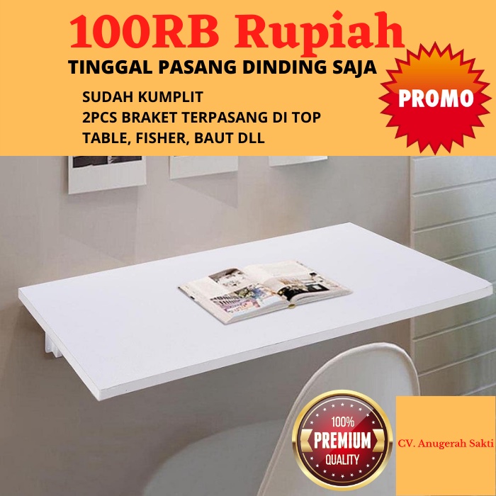 MURAH LEBAY BENERAN - Meja Siku Lipat Dinding Meja Gantung Tempel Tembok Ambalan Floating Desk Rak L