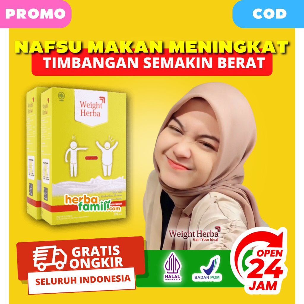 Weight Herba Original Official Asli | Susu Penggemuk Badan Weightherba Cara Alami Menambah Berat Badan WEIGHT HERBA