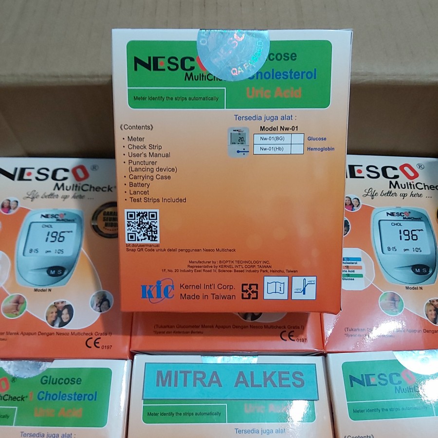 NESCO MultiCheck 3in1 Glucose - Cholestrol - Uric acid. ALAT GCU NESCO Multi Check 3 in 1.