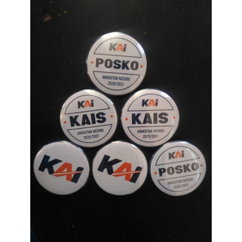 Pin Kereta Api PT.KAI (PT.Kereta Api Indonesia). Pin Logo,Pin Posko,Pin KAIS,