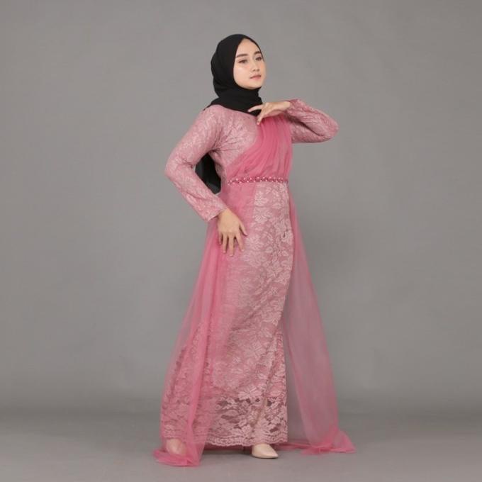 GAUN SHAIMA / GAUN TUNANGAN / GAUN KONDANGAN / GAUN BRUKAT KONDANGAN - Broken White, M