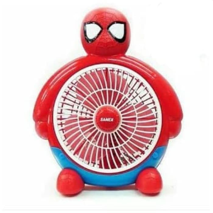 KIPAS ANGIN / BOX FAN SANEX KK-805 KARAKTER SPIDERMAN ( 10 Inch )