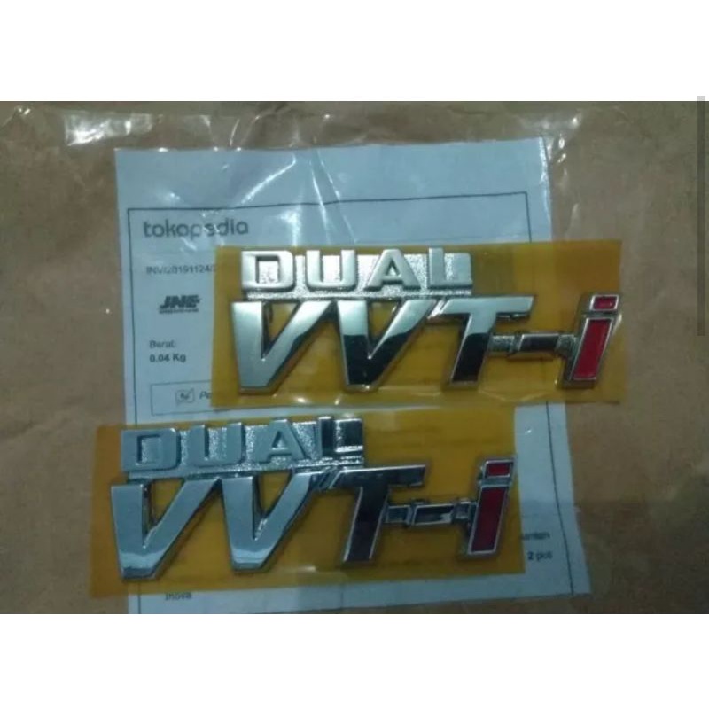 Emblem Dual VVTi kecil Greet Avanza, Emblem Dual VVTi kecil Greet Avanza,ORIGINAL