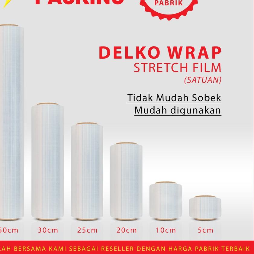 

Stretch Film Bening UKURAN 30 CM X 250 M Plastik Wrapping SATUAN ➬