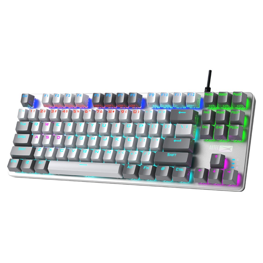 Keyboard Gaming Mechanical TKL Altec Lansing ALGK-8404 RGB White Grey