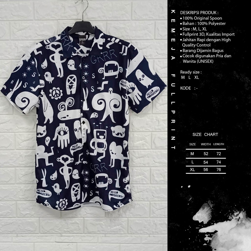 KEMEJA PRINTING 3D SUBLIM PRIA/WANITA DRAWING