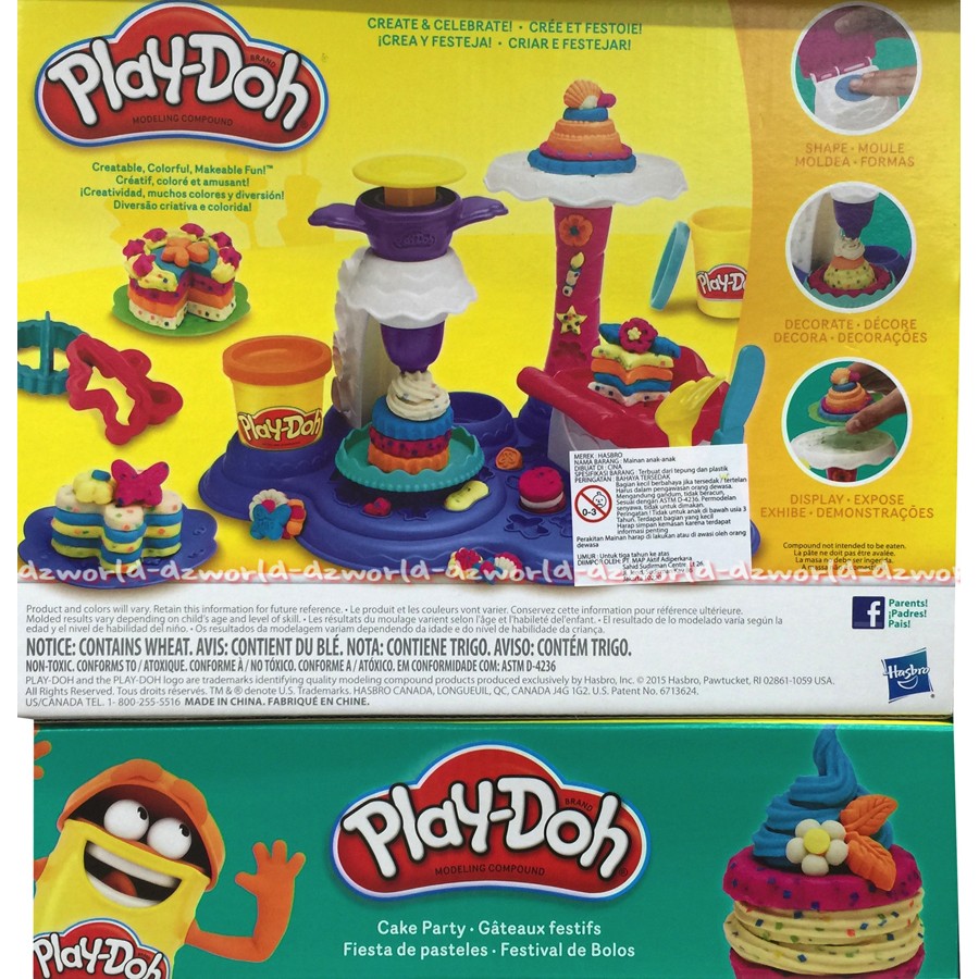 Play doh cake party membuat kue ulangtahun dengan cetakan Play-doh Ori