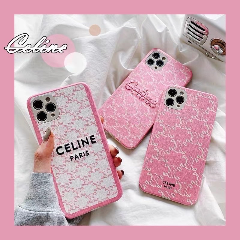 Pink C*line Softcase Branded for iphone XS XS Max XR 11 Pro Max 12 Pro Max 13 Pro Max