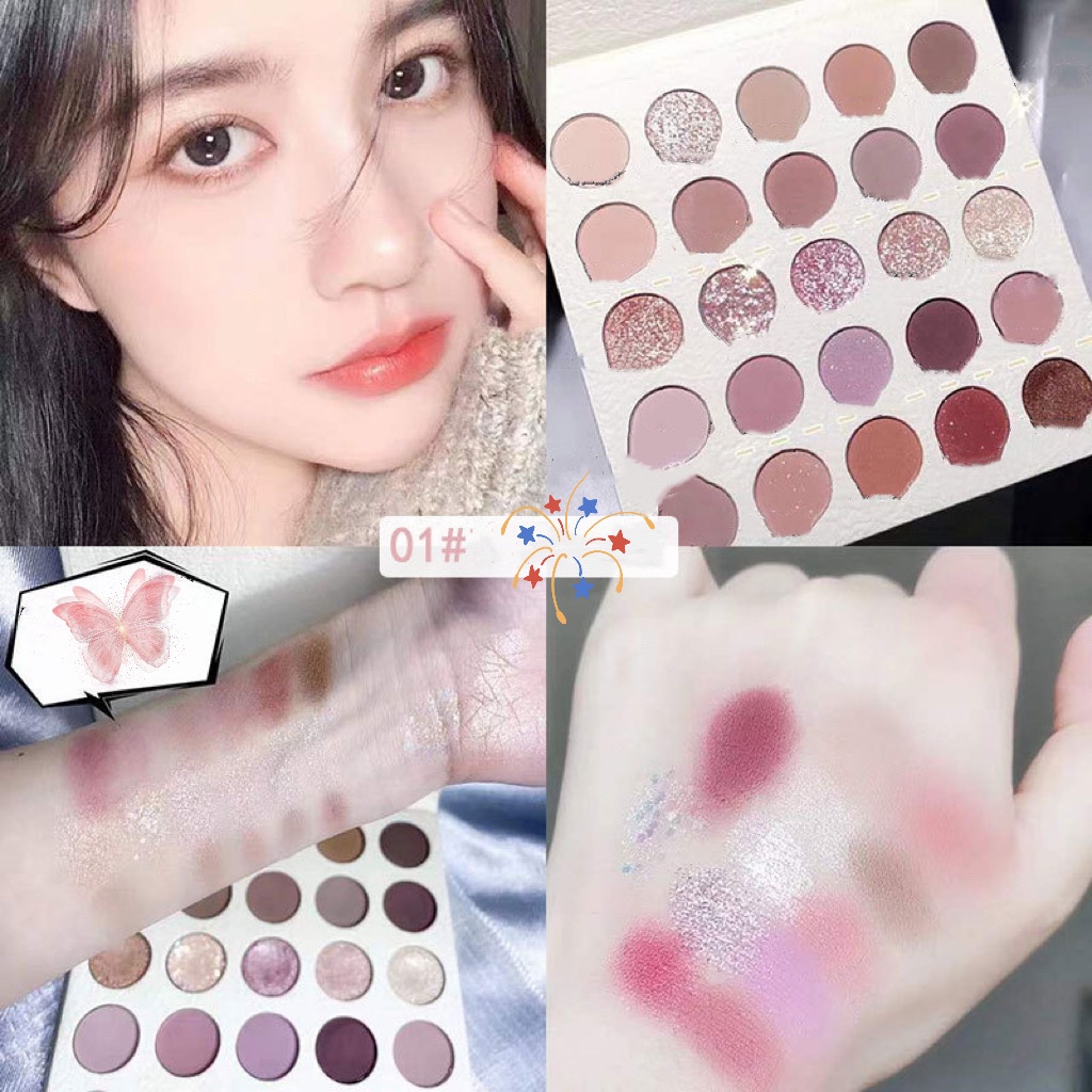 Amy'sDiary Eyeshadow Lucky You Pallete 25 Warna Shimmering and Matte Natural Colors