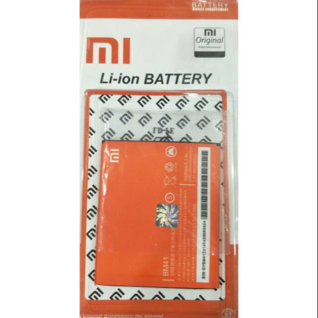 Batterai Xiaomi BM 41 / BM 44 / Redmi 1S / Redmi Note Model Original Baterai BM41 BM44