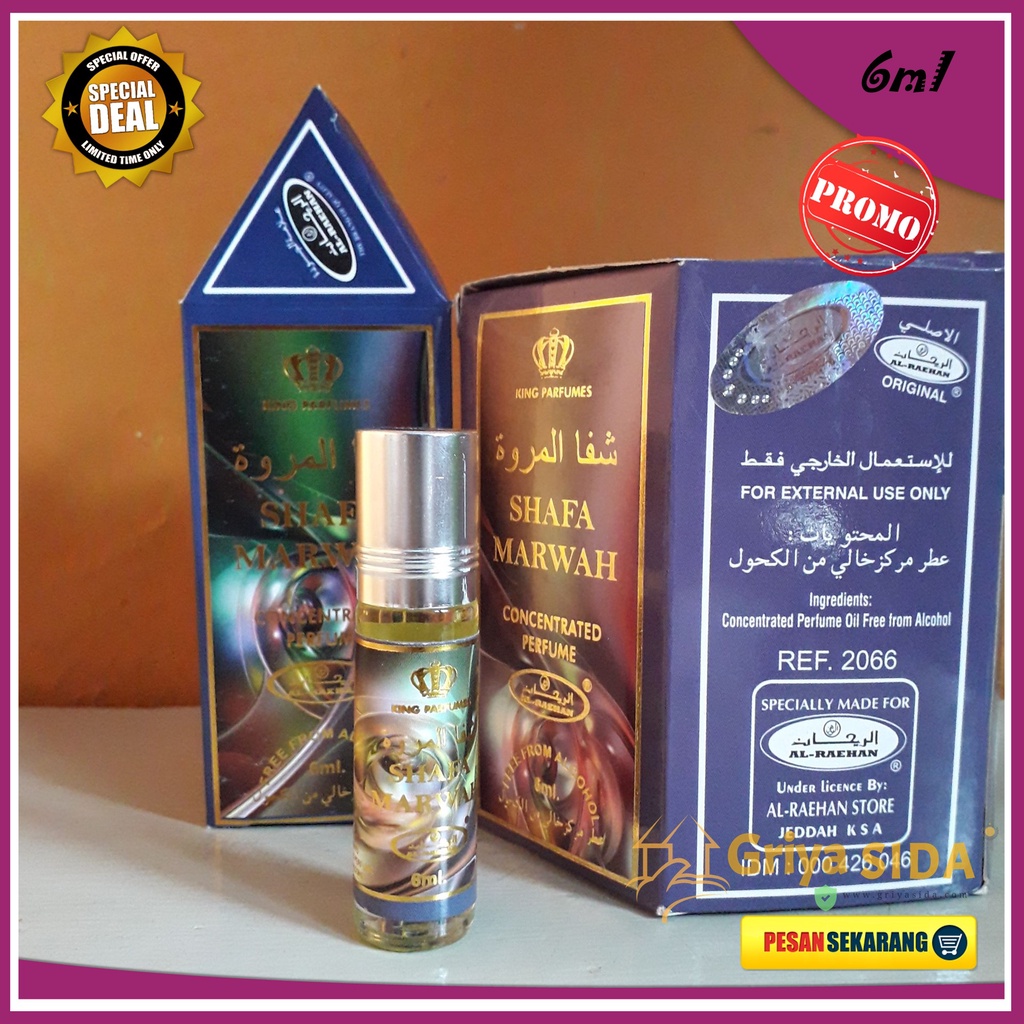 Parfum Shafa marwah 6ml alraehan minyak wangi parfum grosir PROMO!!